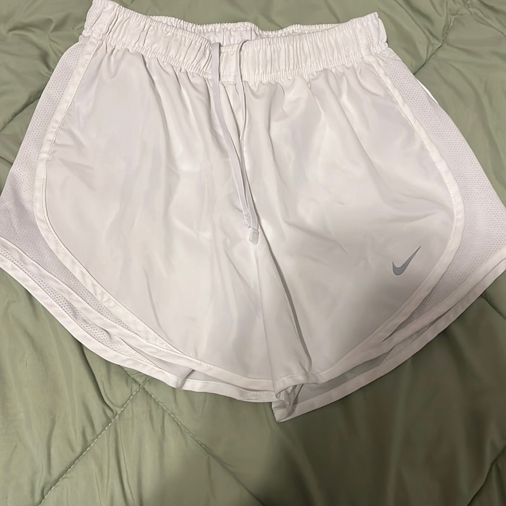 White Nike Running Shorts